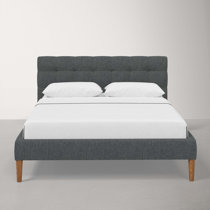 Mercury row milan wingback upholstered platform bed hot sale